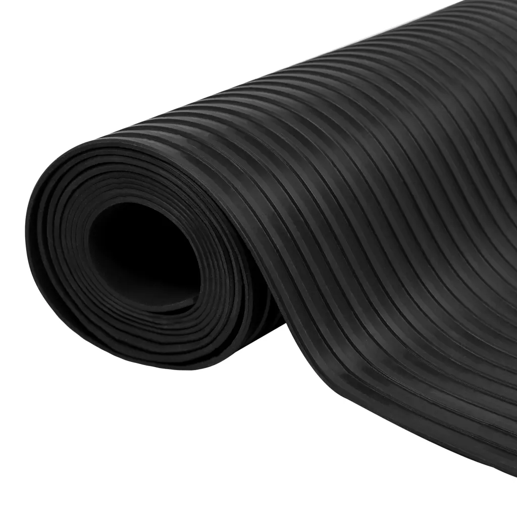 VidaXL Floor Mat Anti-Slip Rubber 1.5x4 m 3 mm Wide Rib