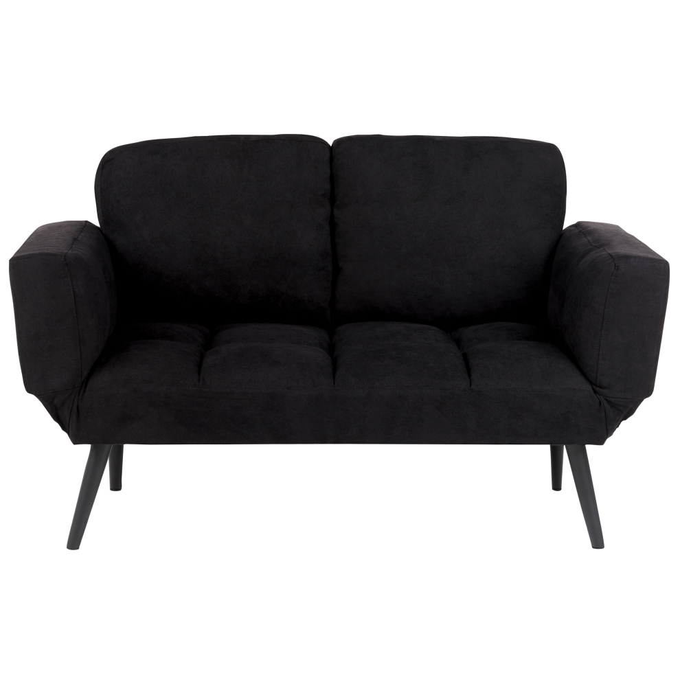 Beliani Glam Sofa Bed Brekke Black
