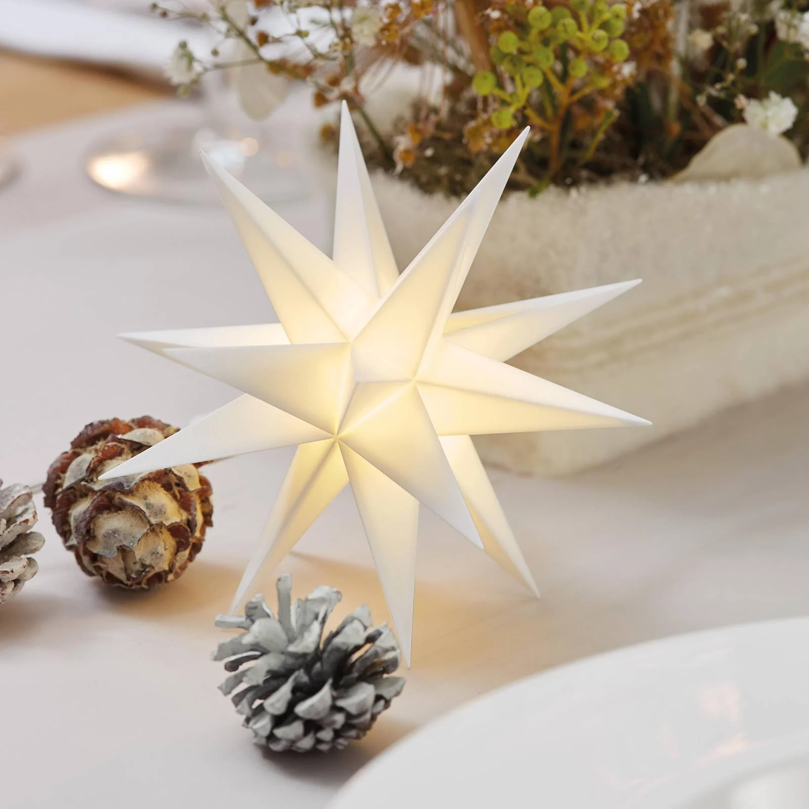 Sterntaler Indoor decoration - 18-pointed star Ø 12 cm white