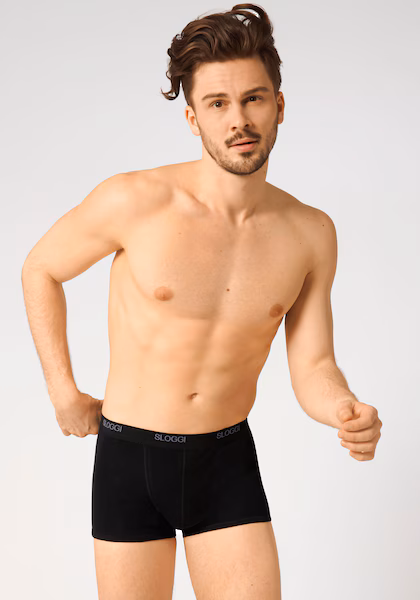 Sloggi Men Basic Short Underpants Twin Pack, Mens Underwear, black, 38``