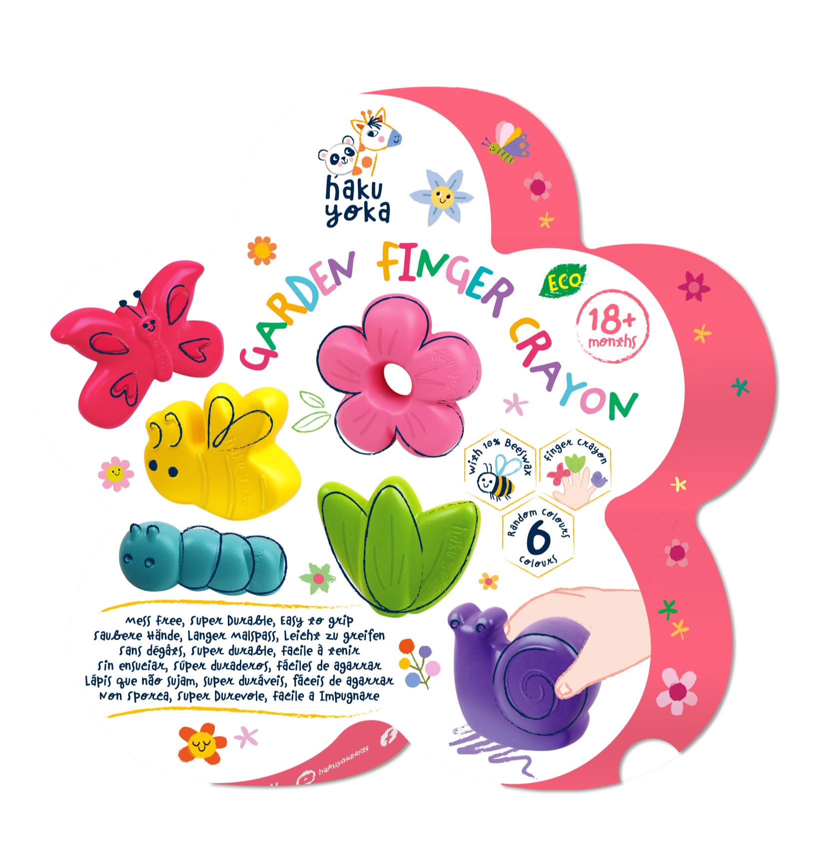 Kidantics Ltd 6 Garden Finger Crayons