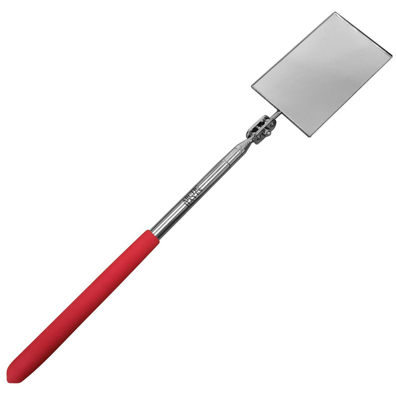 Arctic Hayes Telescopic Inspection Mirror Rectangular 54 X 89mm In Red/chrome Steel