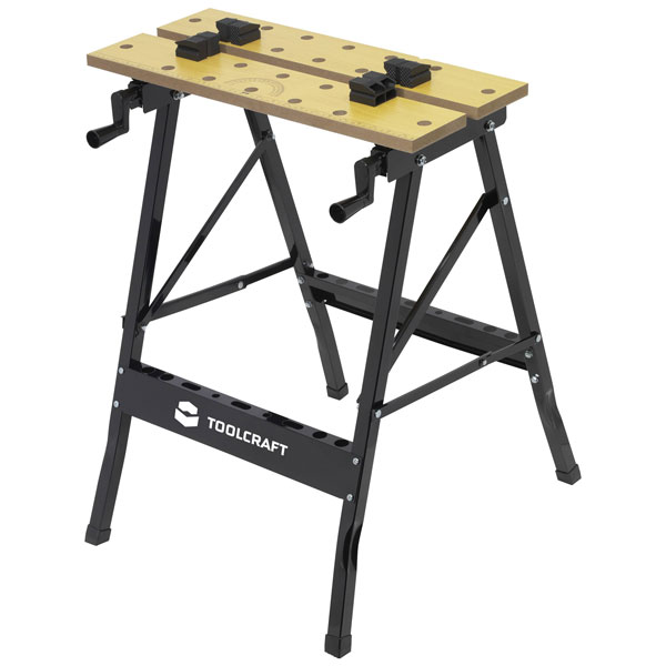 TOOLCRAFT YH-WB014 Mobile Foldable Workbench Adjustable MDF Tops