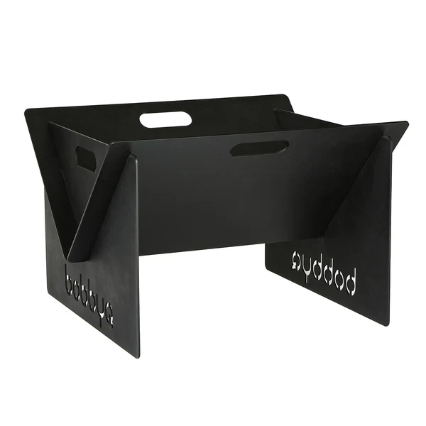 Black Portable Flat Pack Fire Pit | 40cm x 46cm x 30cm | By BobbyQ