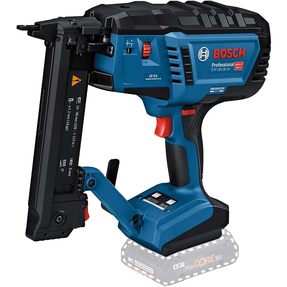 Bosch Professional Bosch GTH 18V-38 M 18v Cordless Narrow Crown Stapler No Batteries No Battery Charger No Case