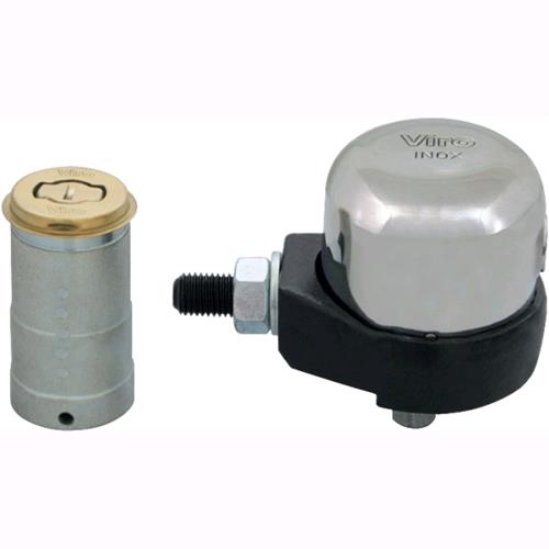 Viro Lucchetto a campana monoblocco acciaio zincato 2 chiavi + accessori 4221