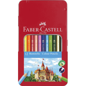 Faber Castell Coloured Pencils Castle Junior Steel/Wood 12 Pcs