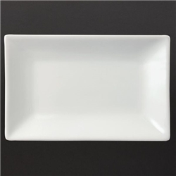 Olympia Whiteware Serving Rectangular Platters 200x 130mm (Pack of 6)