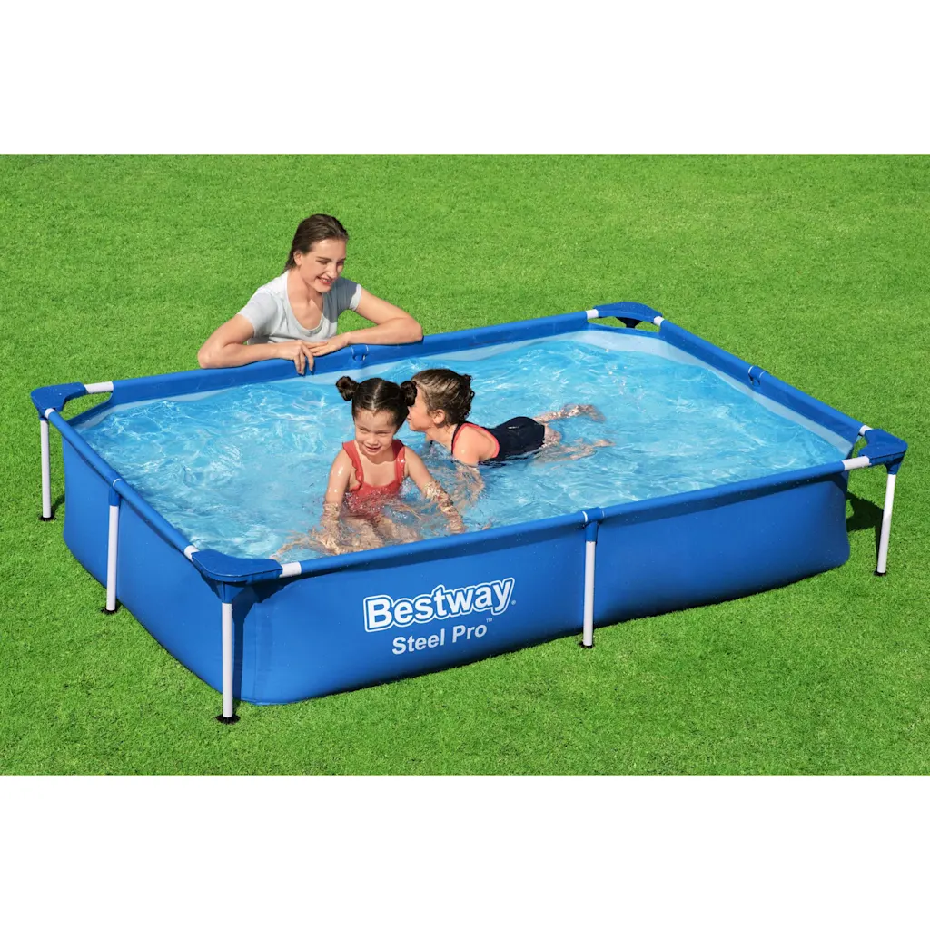 Bestway 43cm x 221cm x 150cm Steel Frame Set Pool
