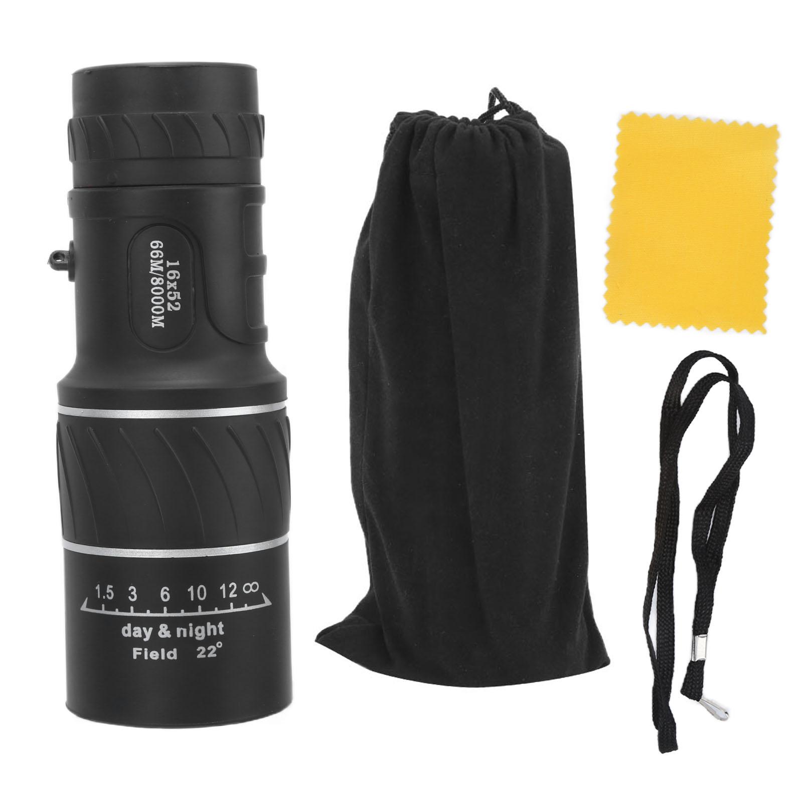 COSYHOME 16x52 Monocular Dual Focus Optics Zoom Telescope High Power Monoculars for Bird Watching Hunting