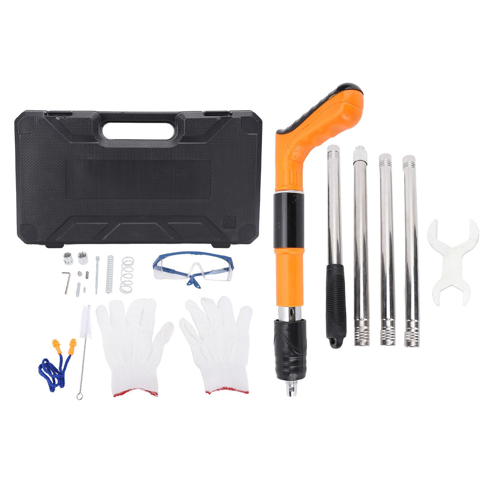 Vestidos Mini Nail Gun Kit 4 Extension Rods 5 Strength Adjustable Steel Nail Gun Kit for Diameter 7.3mm