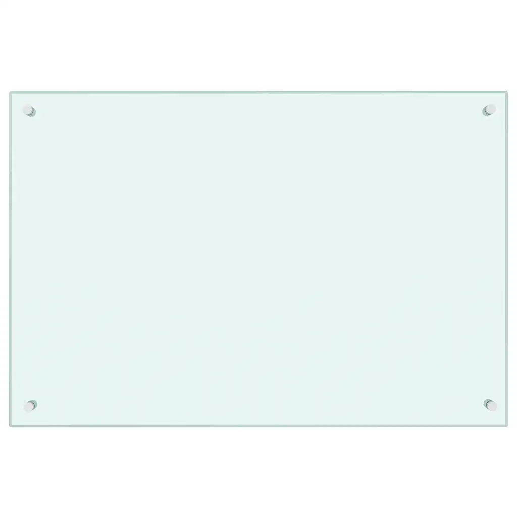 VidaXL Kitchen Backsplash White 90x60 cm Tempered Glass