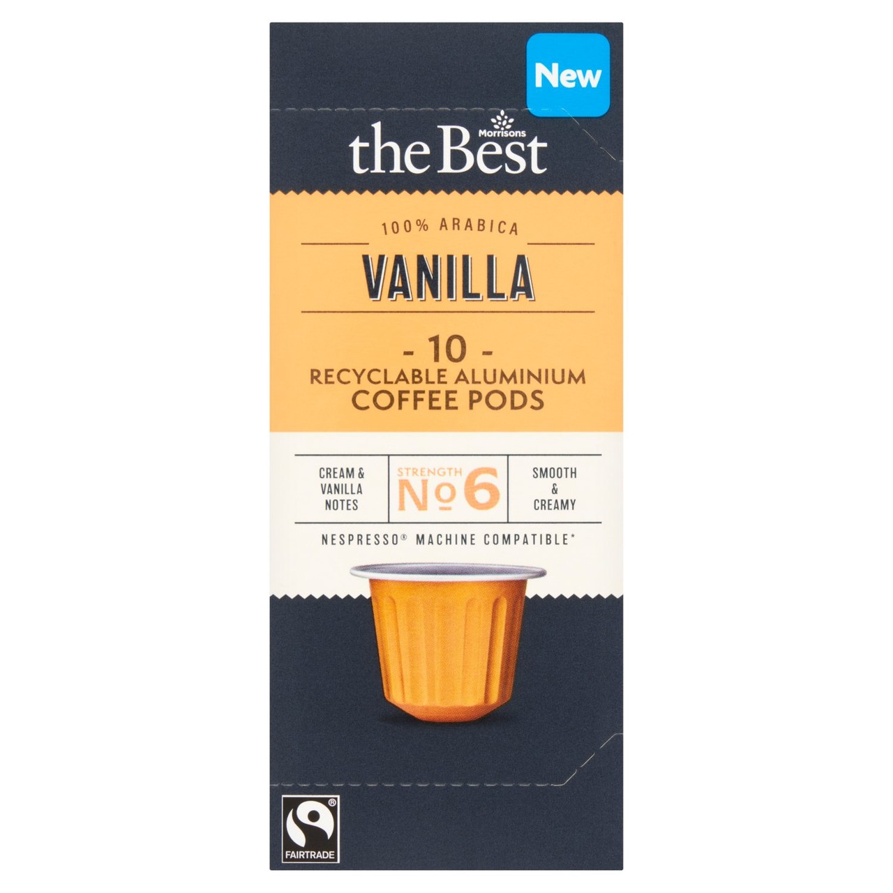 Morrisons The Best Fairtrade Vanilla Flavour Coffee Pods