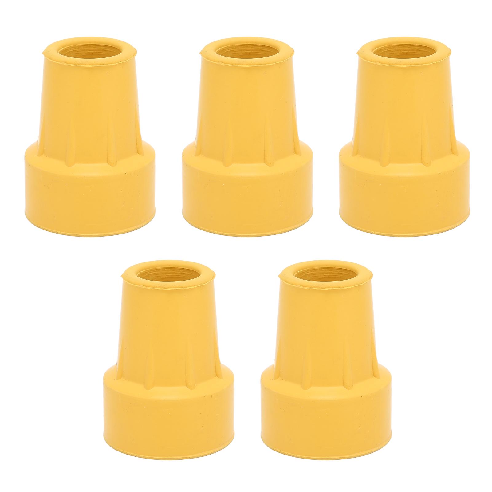 GoolRC 5PCS Single Angle Cane Tips 34in Imitation Tire Texture Preservative Nonslip Rubber 19mm Crutch