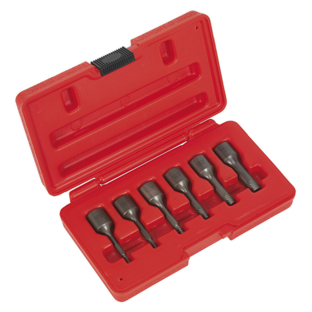  6 Piece 3/8" Drive Screw Extractor Socket Set 3/8"