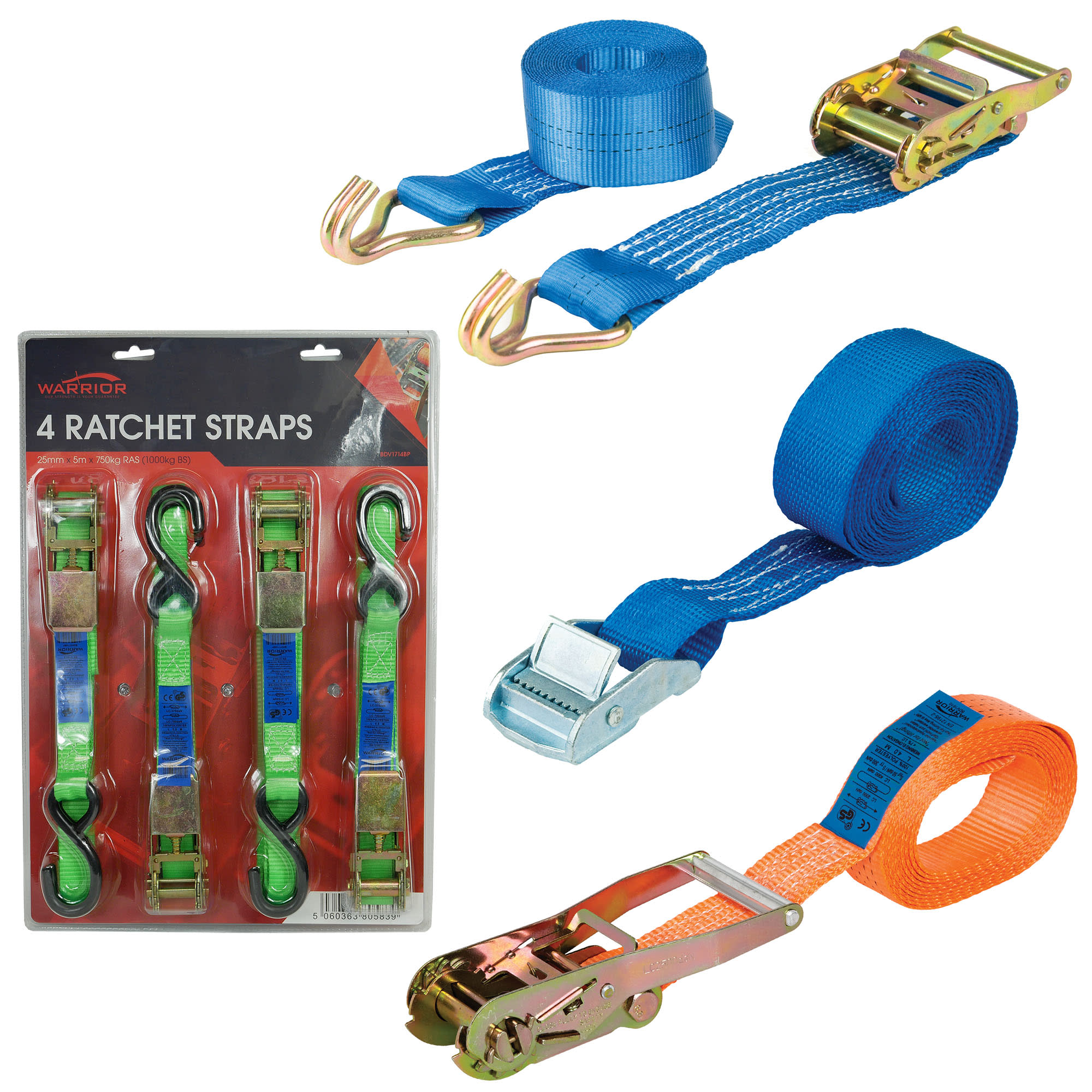 ProSolve ProSolve Warrior Ratchet Strap 50mm x 5m x 2000kg RAS (2500kg Bs)