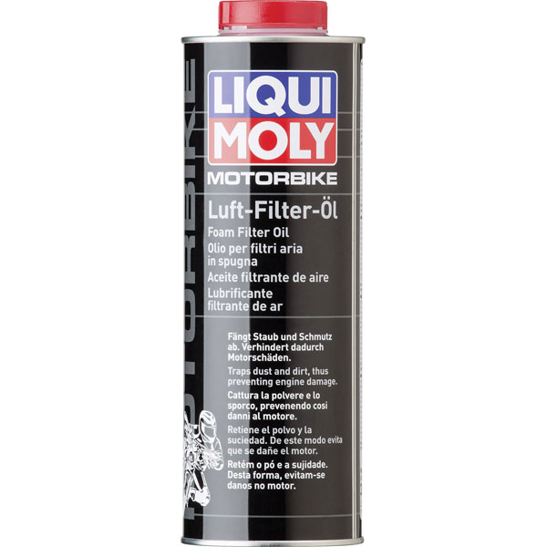 Liqui Moly 3096 Motorbike Air Filter Oil 1L Retain Dust Boost Perf...