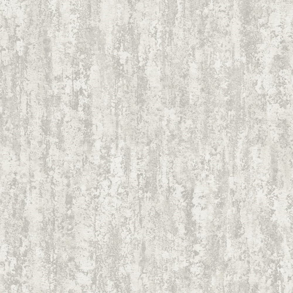 Grandeco Rocks Distressed Plaster Effect Plain Blown Vinyl Wallpaper, Grey