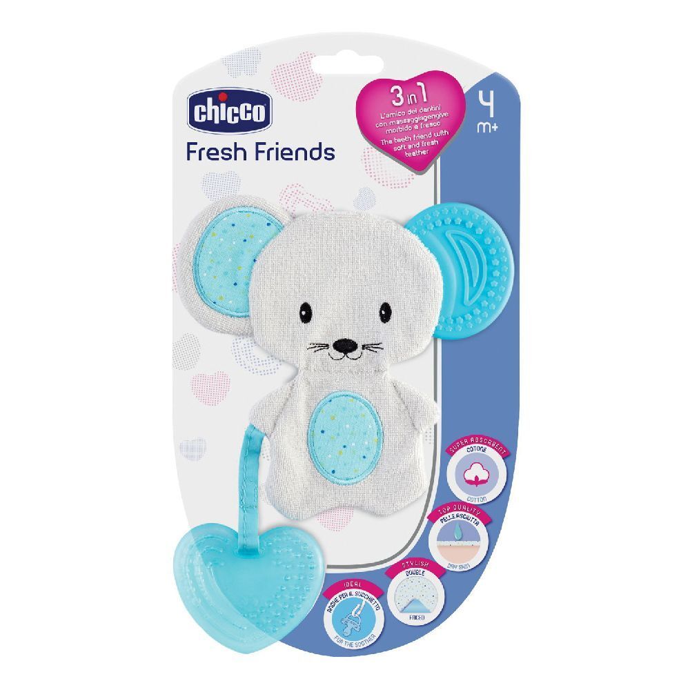 Chicco Fresh Friends Teething Cuddly Toy sleep toy with biting part Boy 1 pc