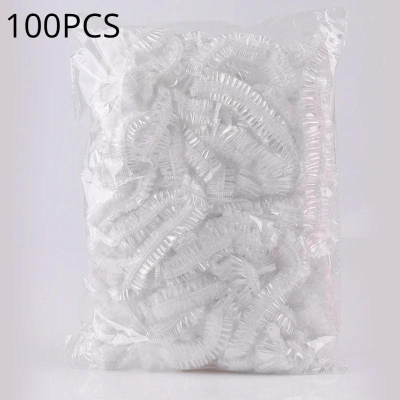 Bestbags 100/200pcs Disposable Shower Cap Covers Bathroom Accessories Transparent and Waterproof Disposable Hair Caps Bathroom Products