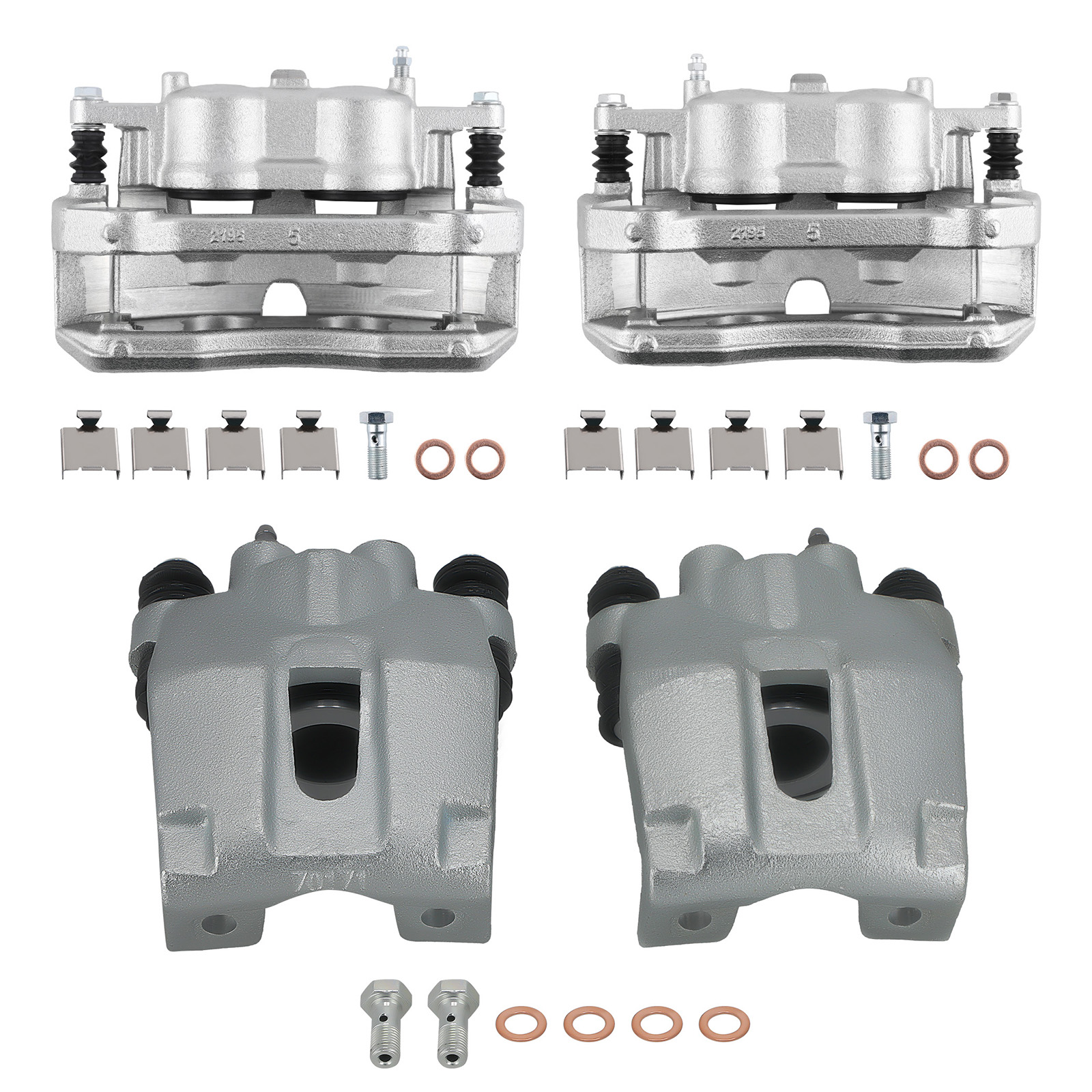 MaXpeedingrods 4x Front Rear Brake Calipers w/ Bracket compatible for Ford F-150 2010-2011 18B5236 18B5237