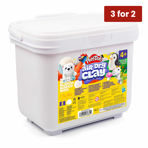 Play-Doh White Air Dry Clay Mega Tub 1.1kg