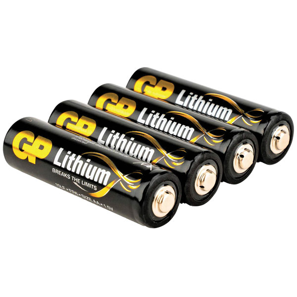 Grey Pneumatic GP Batteries LITHIUM BATTERY AA/15LF Blister with 4 batteries....