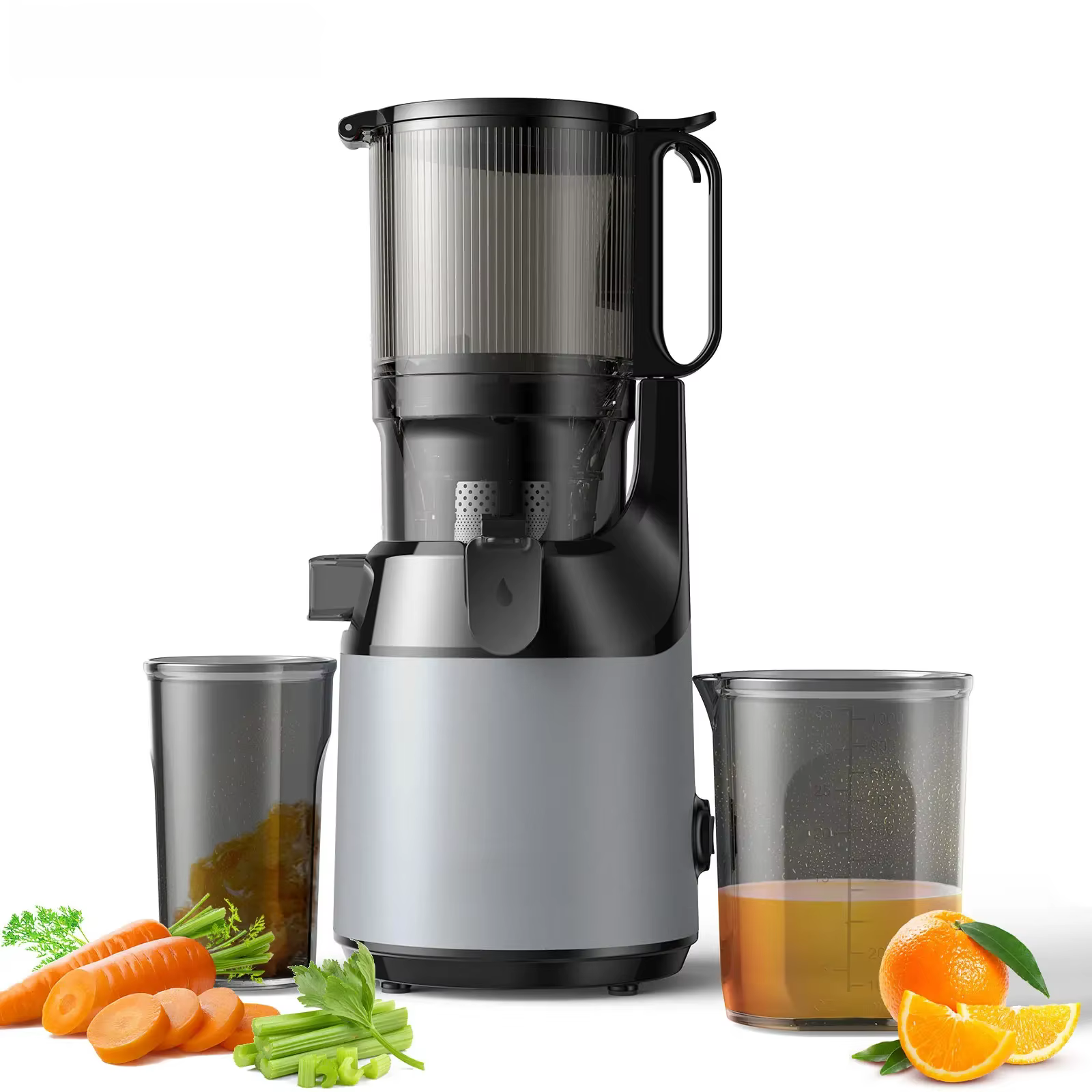 BioloMix Cold Press Juicer,with 130mm Feed Chute,Fit Whole Fruits & Vegetables,High Juice Yield,BPA
