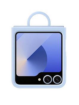 Samsung Silicone Case With Ring For Z Flip6 In Blue (ef-pf741tlegww)