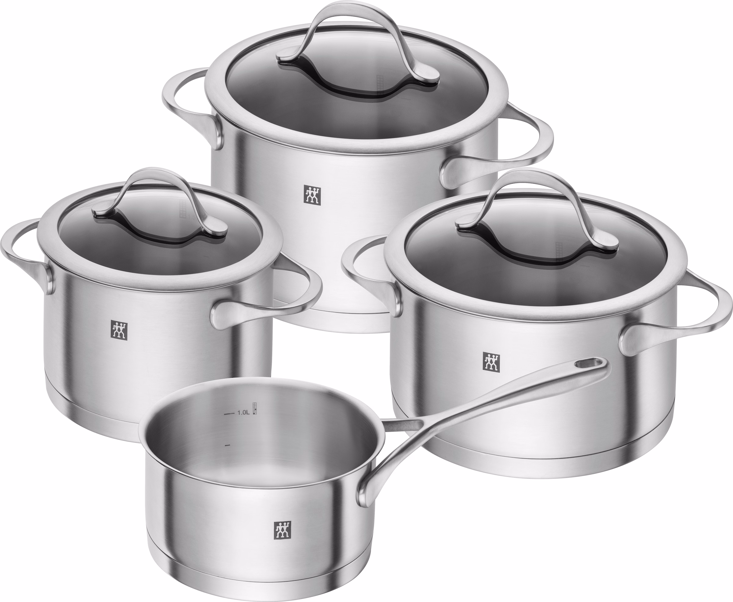 ZWILLING Essence 4 Piece Stainless Steel Cookware Set gray