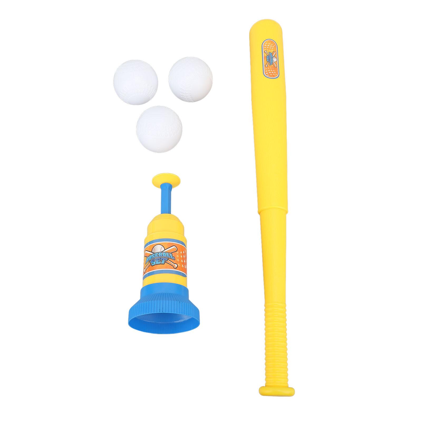 Neoglint Kids Baseball Toy Set 3 Balls Baseball Bat Improve Coordination Baseball Batting Toy for Outdoor
