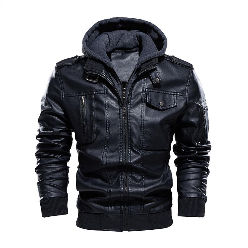 CHIC STUDIO Autumn and Winter New Men's Washed Leather Jackets, Leather Jackets, Men's Jackets XXL
