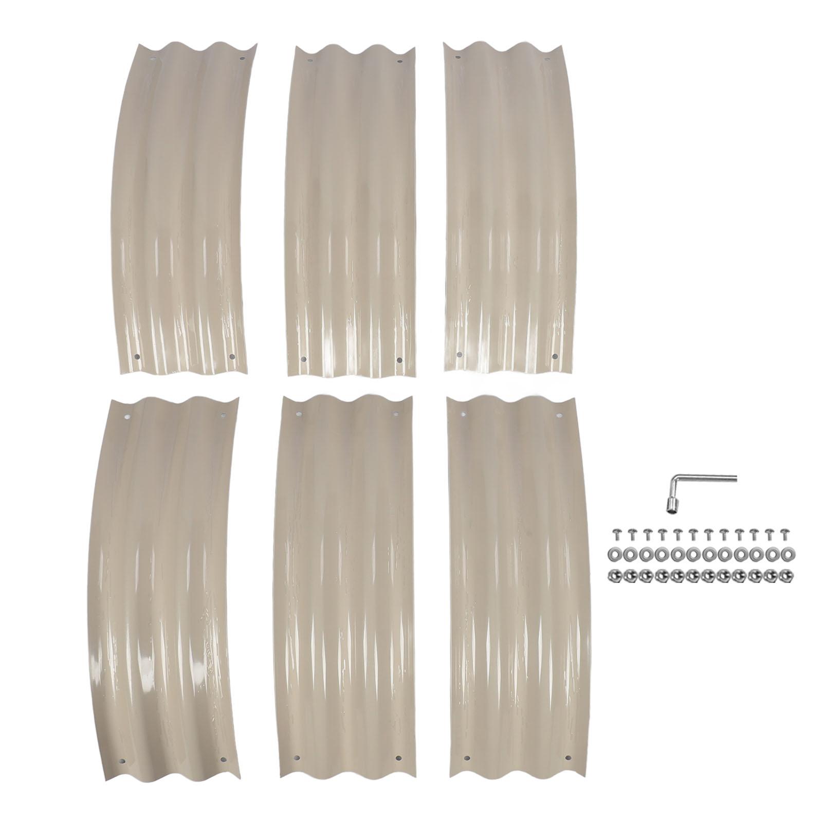 Vestidos Raised Garden Bed Kit 107x20CM Rounded Edges Open Bottom Metal Raised Planting Bed for Vegetables light green