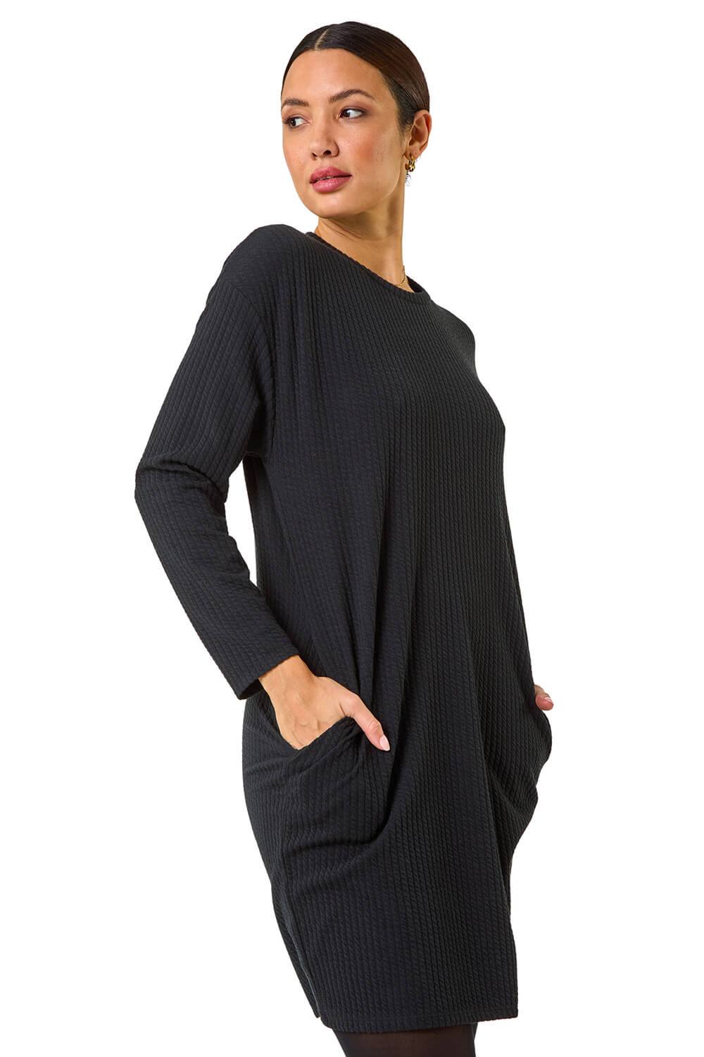 Roman Ribbed Stretch Jumper Dress