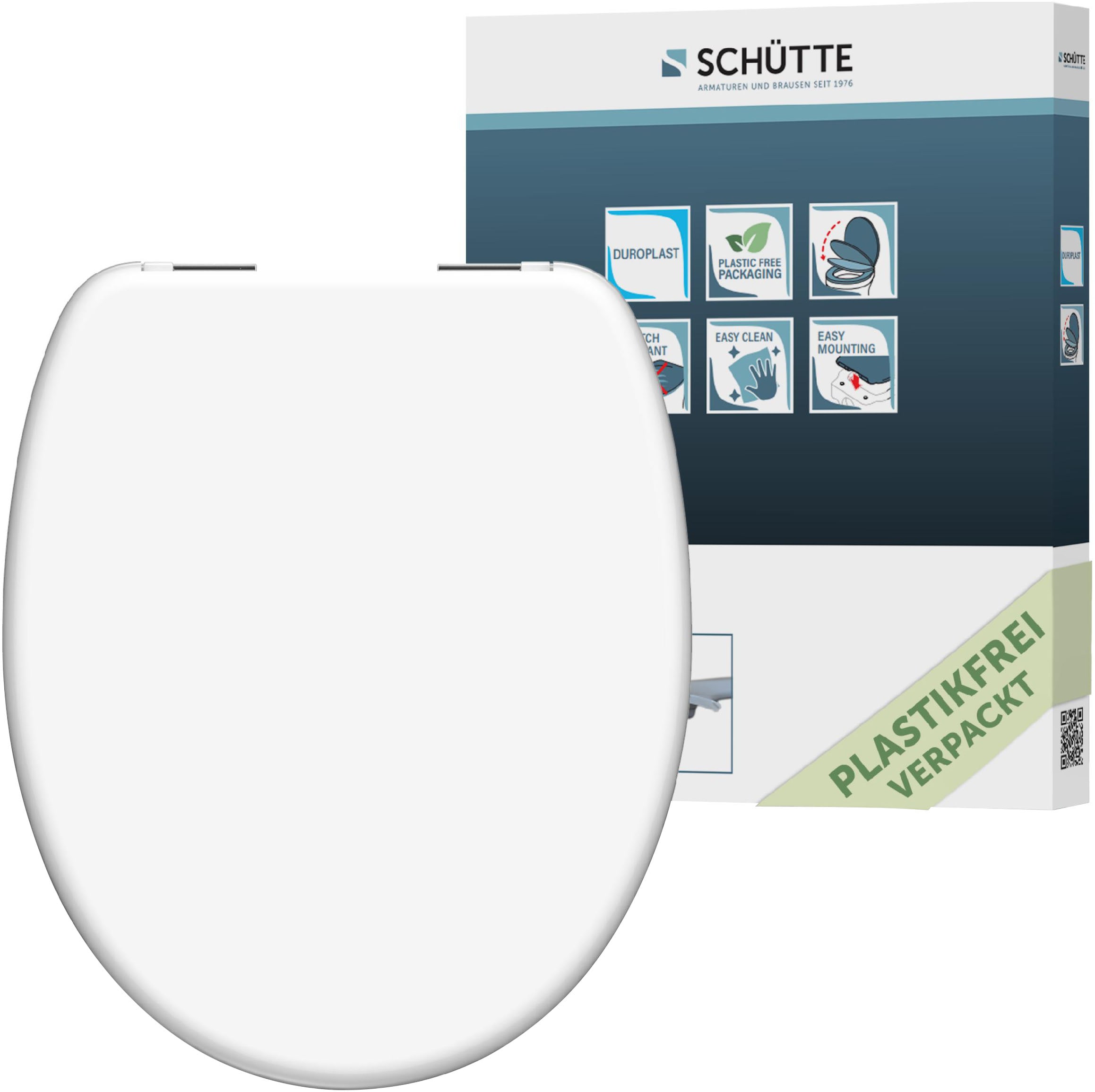 SCHÜTTE Duroplast Toilet Seat with Soft-Close WHITE