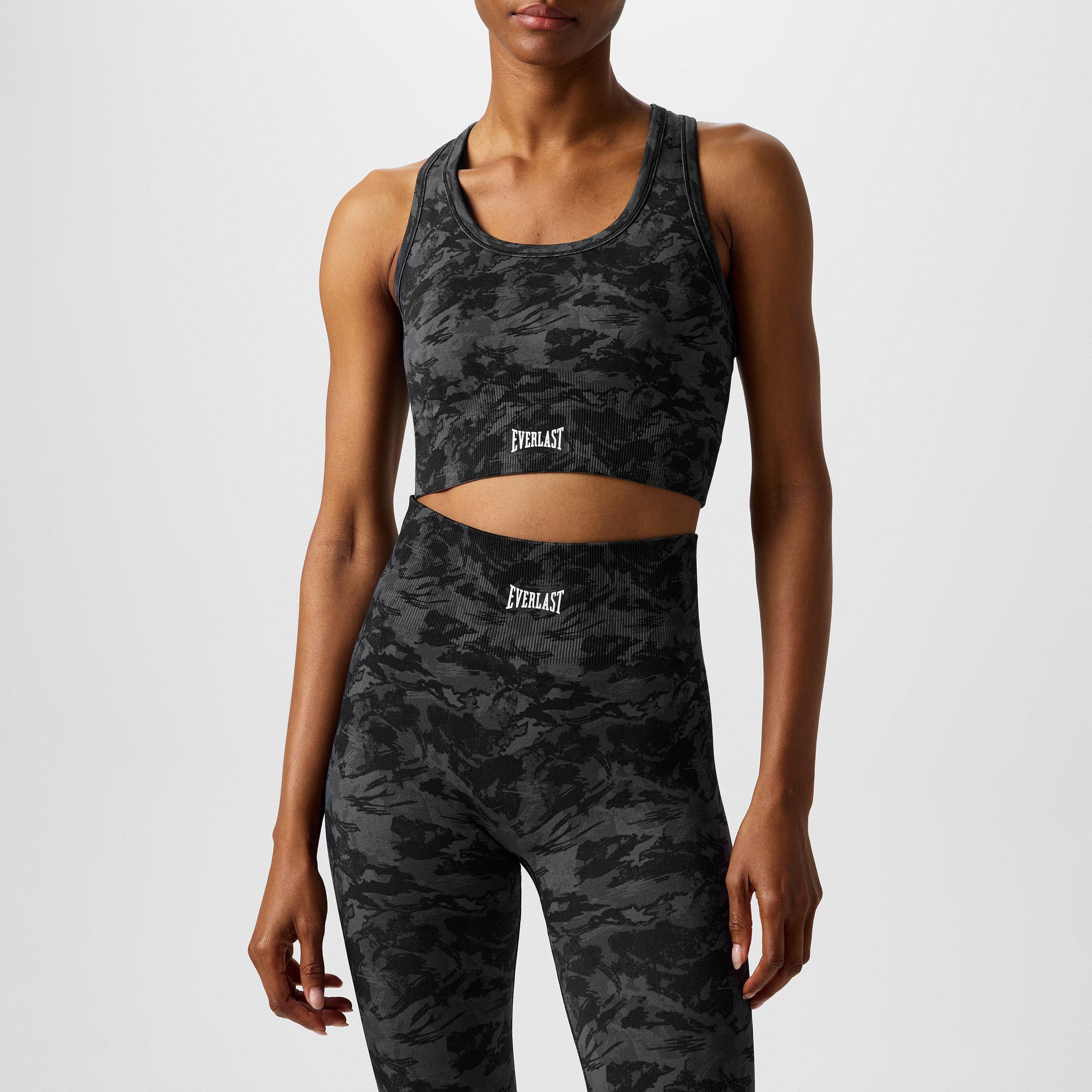 Everlast Camo Racerback Sports Bra Womens - Black