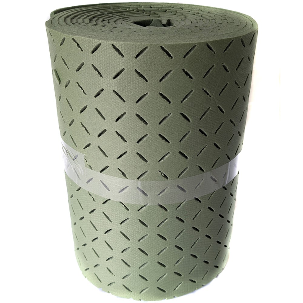 Best Artificial 10m x 0.5m Artificial Grass Underlay Impact Shockpad 10mm Thick - Green