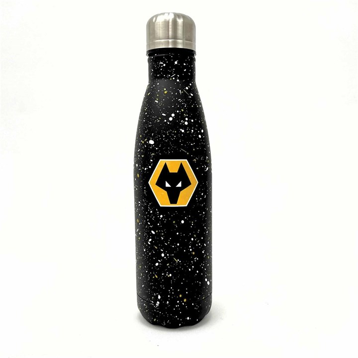 Wolverhampton Wanders FC Wolverhampton Wanderers FC Paint Splatter Water Bottle