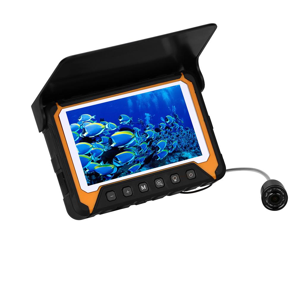 Lixada Underwater Fishing Camera with 5in LCD Monitor 120 degrees 500,000 Pixels 8 Pcs IR Night Vision for 15m EU Plug