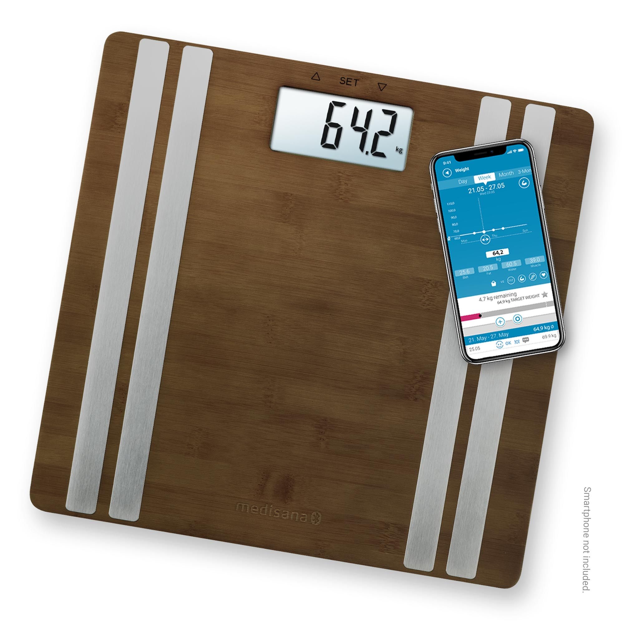 Medisana Body Analysis Scales BS 552 Connect Bamboo