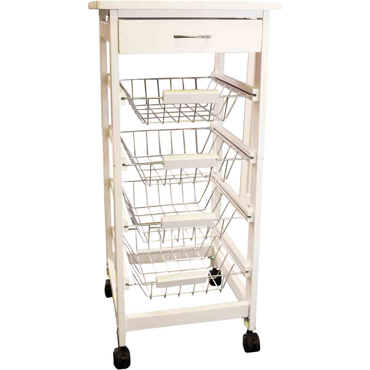 St Helens Kitchen Trolley, White