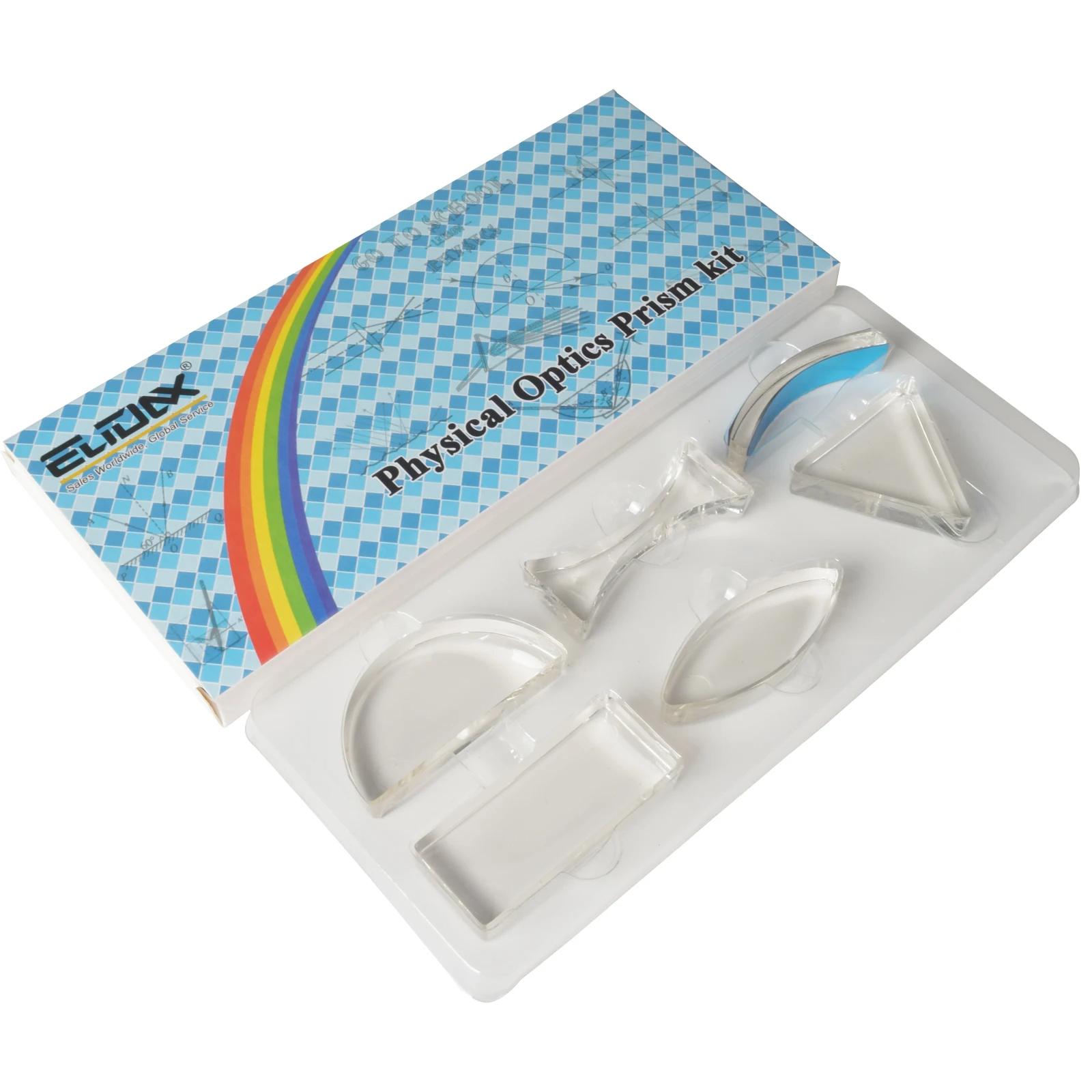 Binchi Protective Equipment Optical Prism Lens Set 6 PCS Acrylic Concave Convex Lens Physical Optical Kit for Primary Secondary School Experiment G112