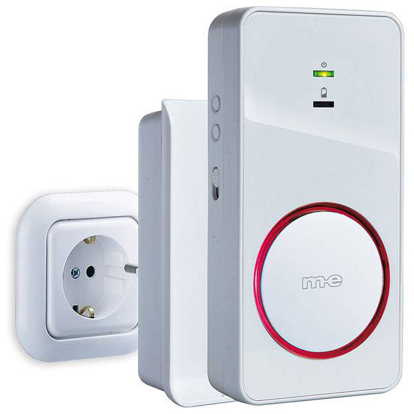 M-E MODERN-ELECTRONICS m-e 41151 Wireless Door Chime Induction Charging 4 Weeks Battery