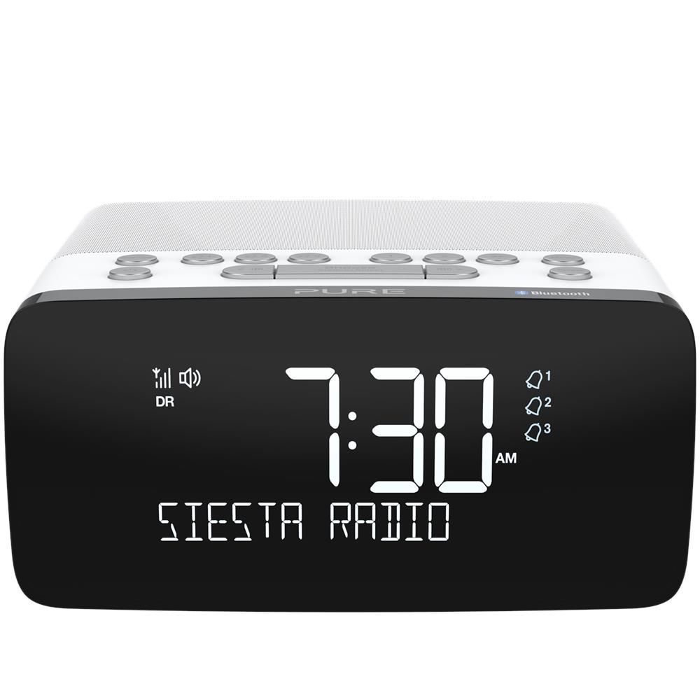 Pure Siesta Charge DAB/DAB+/FM Bluetooth Bedside Clock Radio with Wireless Charging Pad