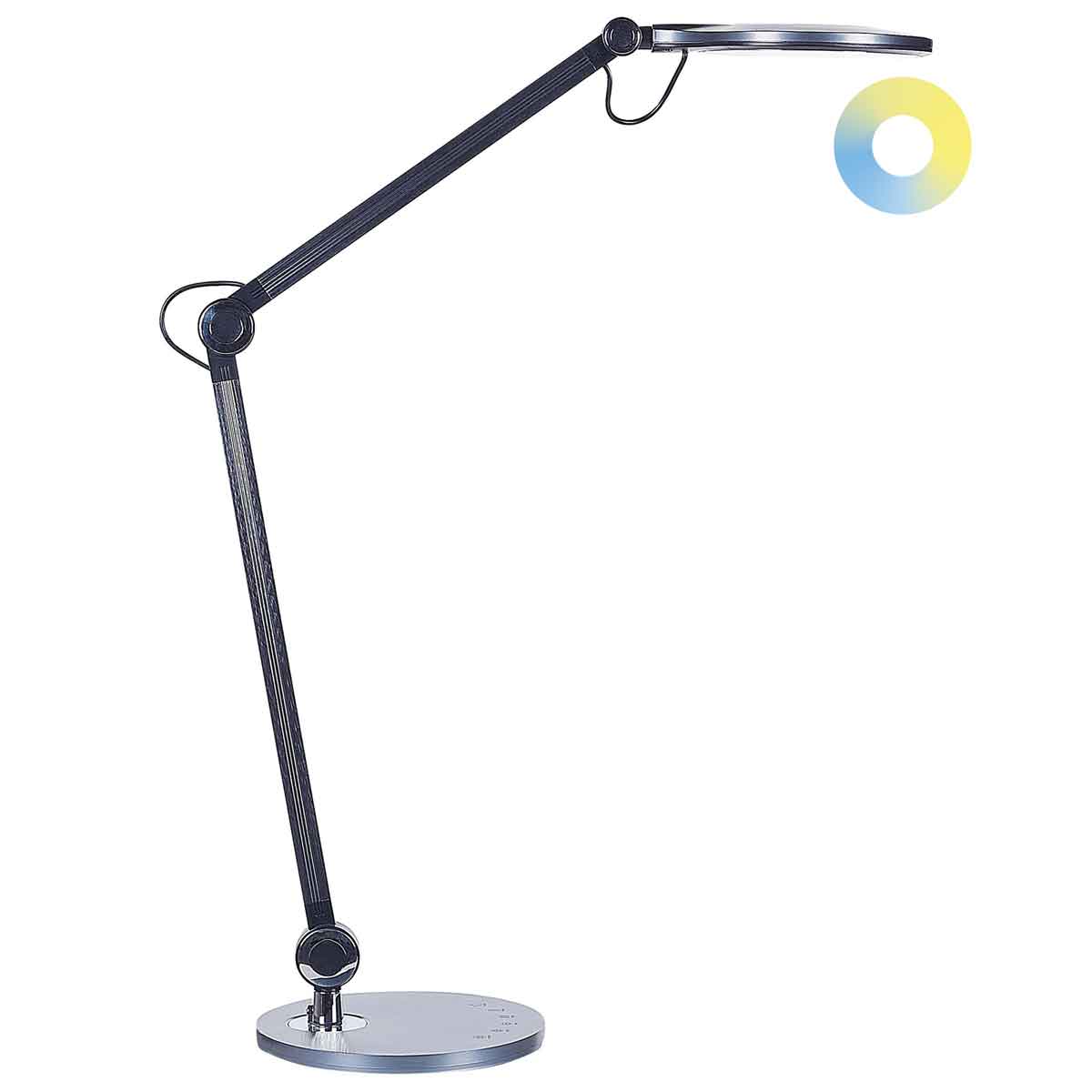 Beliani Metal Led Desk Lamp Black Eridanus