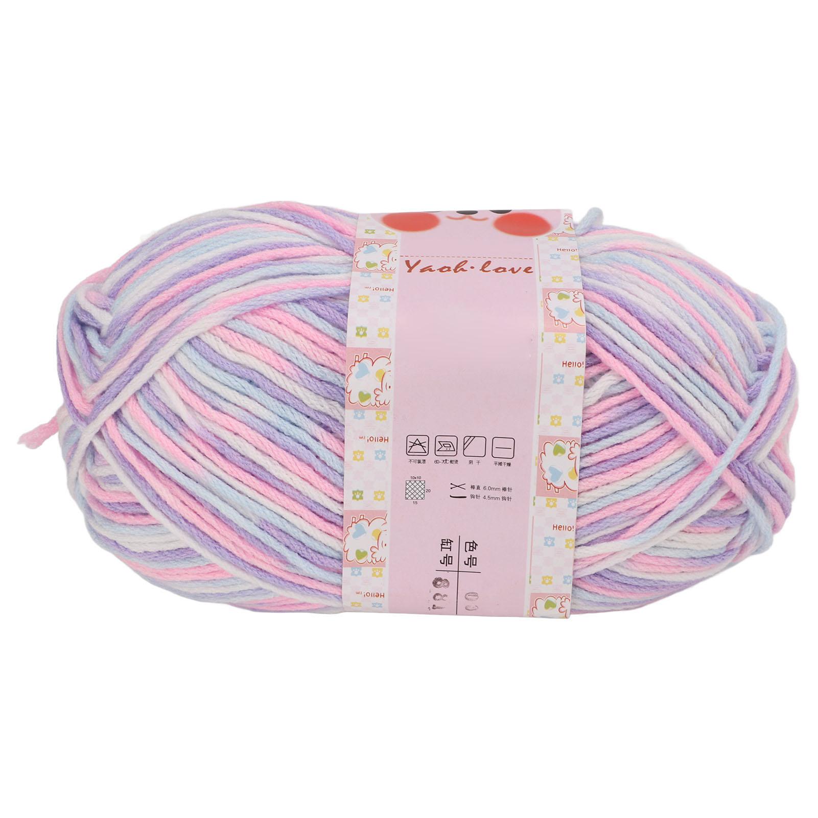 GoolRC Milk Cotton Yarn Knitting Yarn 6 Strands Flower Color Cotton Coarse Yarn DIY Hand Crafted