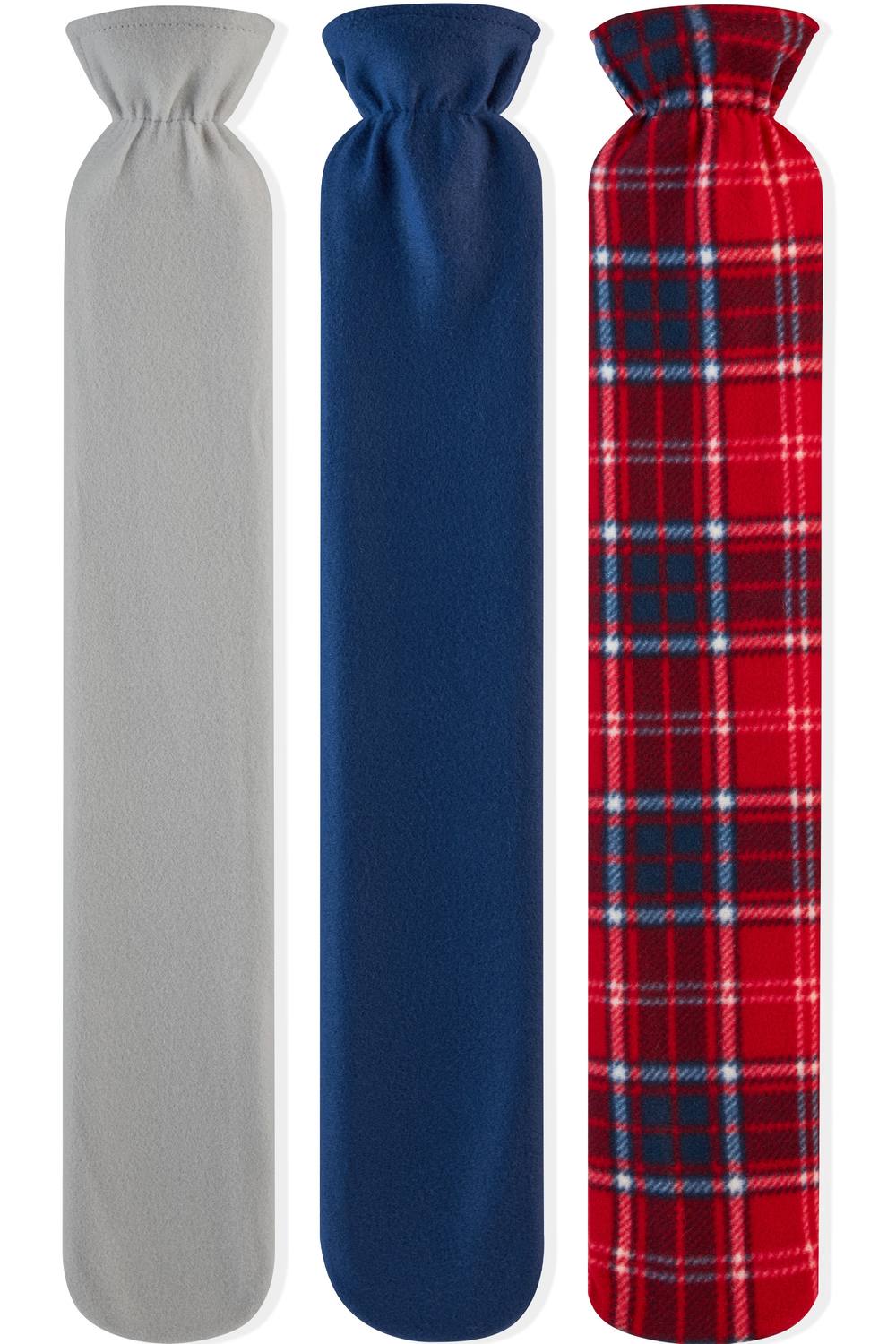 CityComfort Random Selection Long Hot Water Bottles 2 Litre Natural Rubber