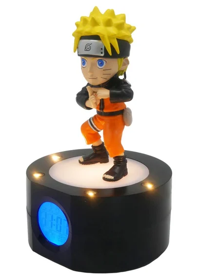Naruto Light Up Alarm Clock - Black