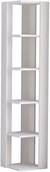 Homemania Nati Modern Corner Bookcase Display Unit - White