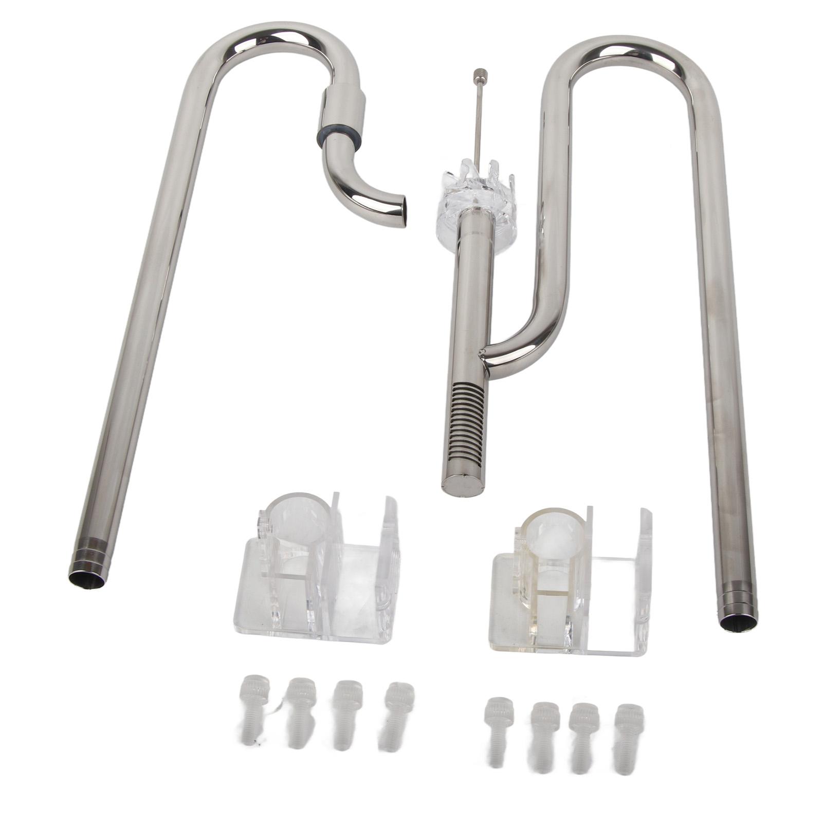 HONOR ELECTRONICS Stainless Steel Inflow and Outflow Pipe Set Water Regulating Metal Lily Pipe Surface Skimmer with 2